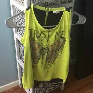 Pikaboo Butterfly Print Sleeveless Green/Black